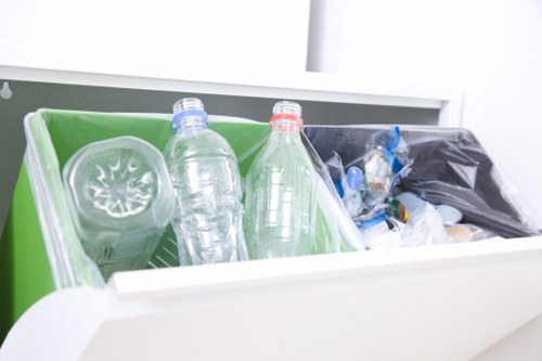Commercial waste disposal and loading in a busy London area