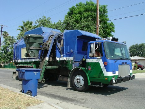 Waste collection team preparing for a London property clearance