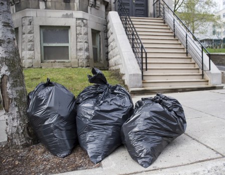 Clean outdoor space after garden rubbish removal and tidy-up work