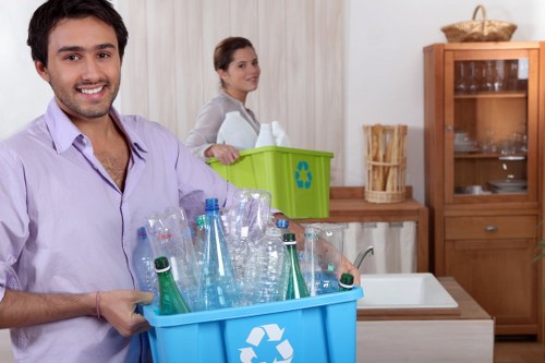 Cleared household items and mixed waste ready for responsible disposal in London