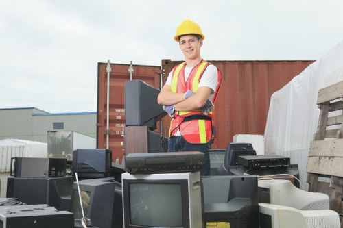 Waste sorting and recycling process in London collection service